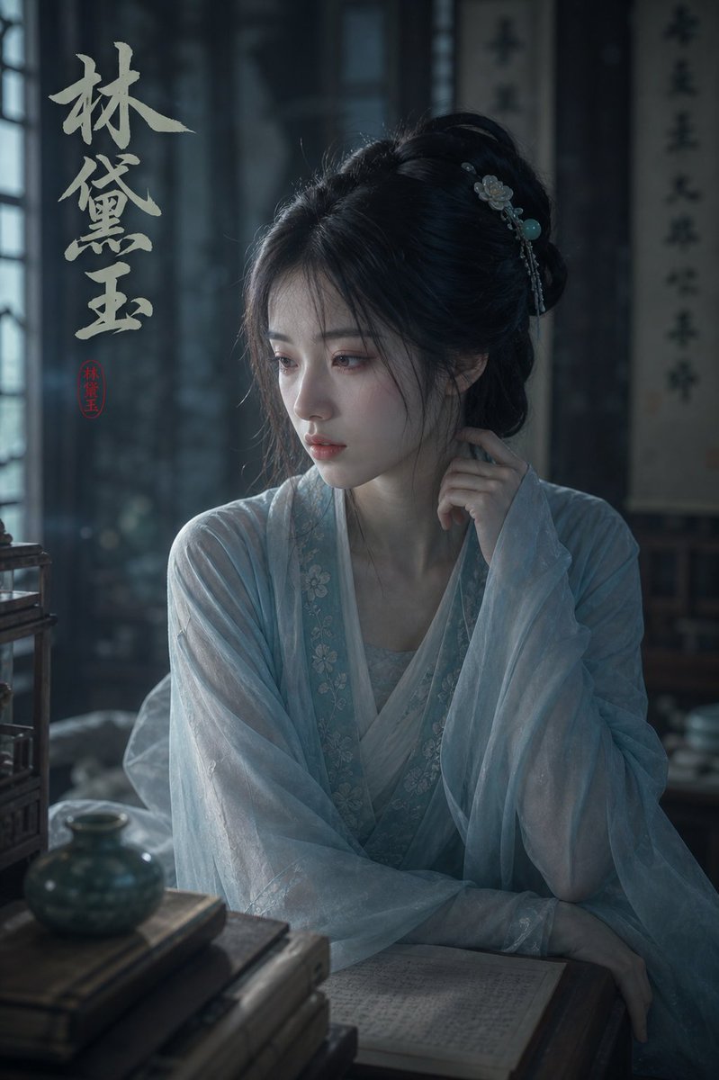 忧郁林黛玉肖像 - 1