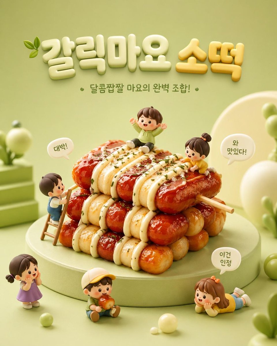 3D Q 版美食广告场景 - 2