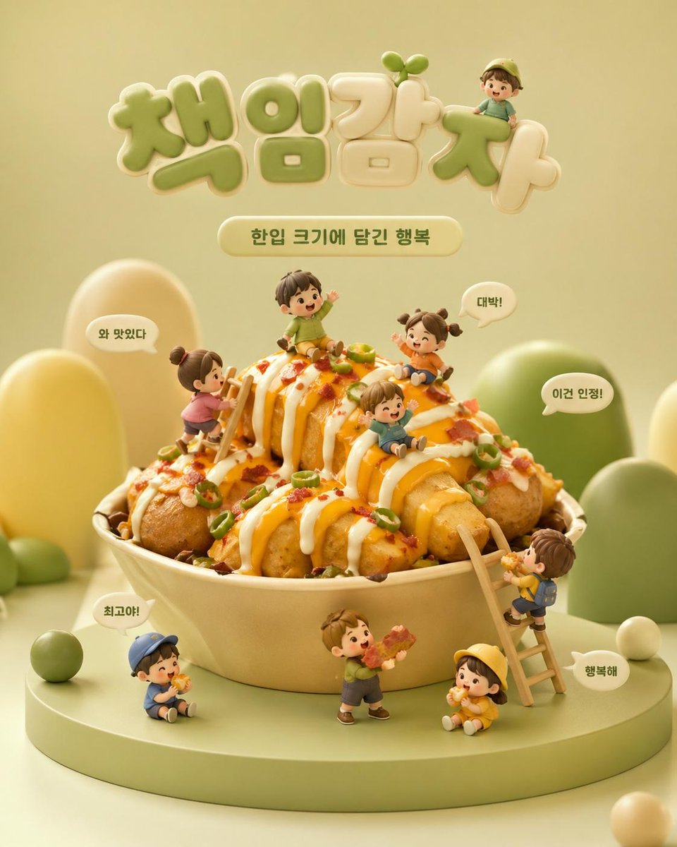 3D Q 版美食广告场景 - 3