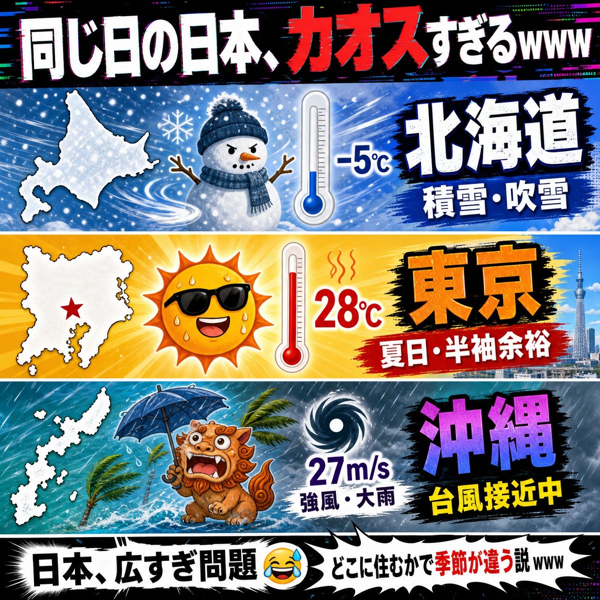 日本天气混乱梗图 - 1